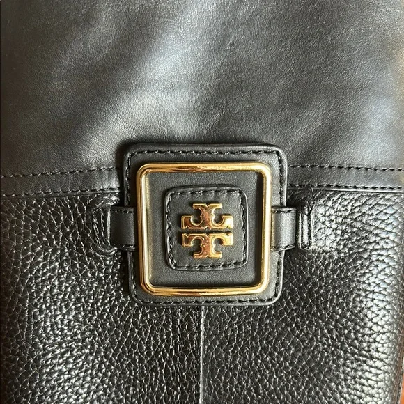 Tory Burch Black Leather Knee-High Boots - Picture 2 of 6